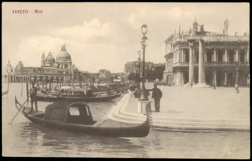 Cartolina Venedig Venezia Venice - Molo - Gondeln 1913