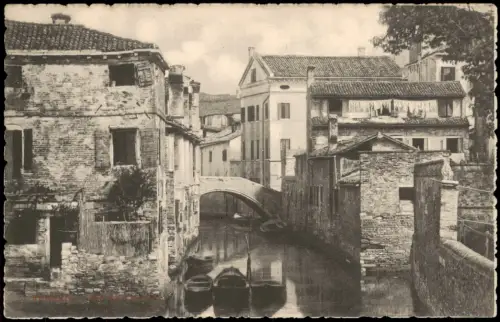 Cartolina Venedig Venezia Seitenkanal 1925