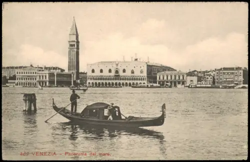 Cartolina Venedig Venezia Panerama dal mare - Gondeln 1926