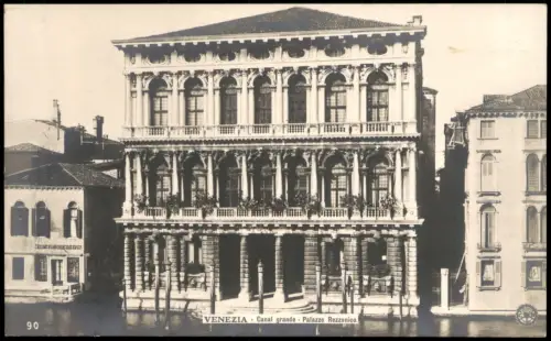Venedig Venezia Venice Canal grande Palazzo Rezzonico. Fotokarte 1922