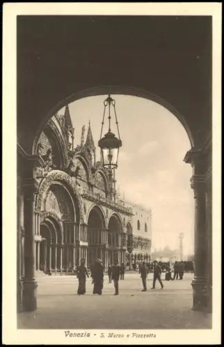 Cartolina Venedig Venezia S. Marco e Piazzetta - Durchblick 1922 Venice