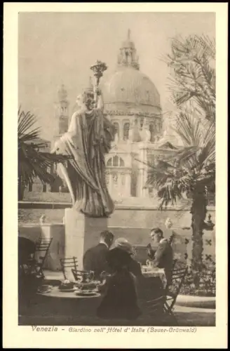 Venedig Venezia Giardino nell'Hôtel d'Italia (Bauer-Grünwald) 1922 Venice
