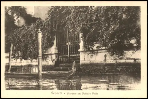 Cartolina Venedig Venezia Giardino del Palazzo Balbi 1922  Venice