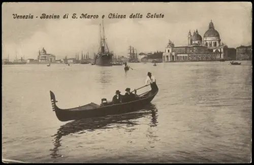 Venedig Venezia Bacino di S. Marco e Chiesa della Salute - Dampfer 1914