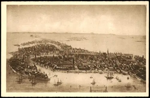 Cartolina Venedig Venezia Veduta generale della città. 1925  Venice