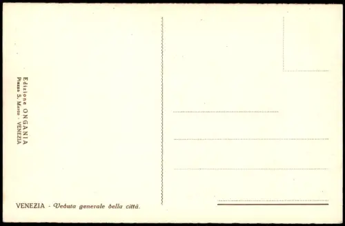 Cartolina Venedig Venezia Veduta generale della città. 1925  Venice