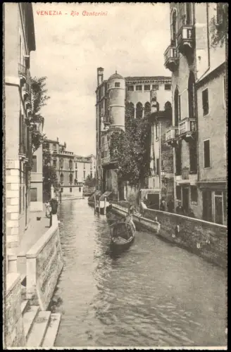 Cartolina Venedig Venezia Venice Rio Contarini 1908