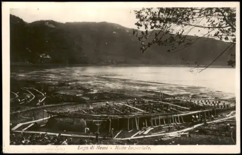Cartolina .Italien Italia Nemisee Lago di Nemi - Nave Imperiale. 1930