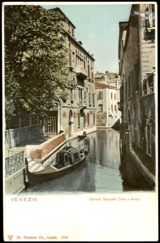 Cartolina Venedig Venezia Canale Sanudo (Van - Axel) 1907