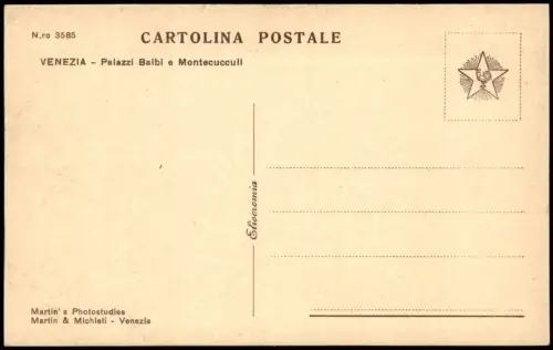 Cartolina Venedig Venezia Palazzi Balbi e Montecucculi 1913