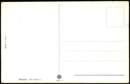 Cartolina Venedig Venezia Rio Albrizzi, Gondel 1914