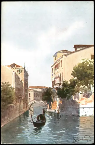 Cartolina Venedig Venezia Venice Rio S. Polo - Gondel 1913