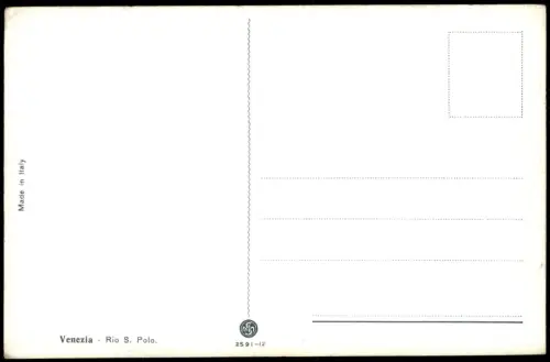 Cartolina Venedig Venezia Venice Rio S. Polo - Gondel 1913