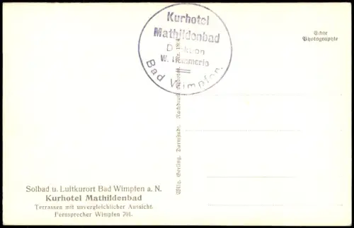 Ansichtskarte Bad Wimpfen Partie am unteren Stadttor 1940