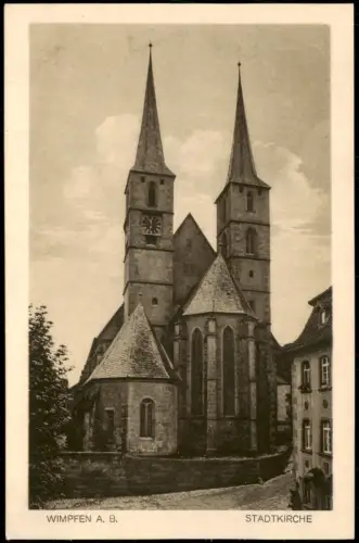Ansichtskarte Bad Wimpfen STADTKIRCHE WIMPFEN A. B. 1920