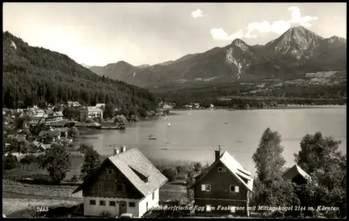 Villach Sommerfrische Egg am Faakersee mit Mittagskogel Kärnten 1962