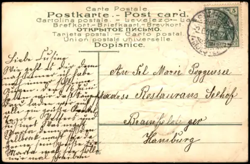 Künstlerkarte Liebe Liebespaar Und Du fragst immer noch was Liebe ist! 1905