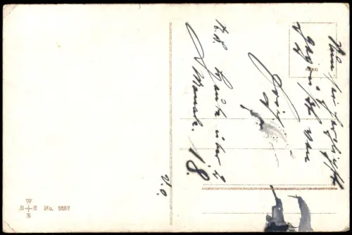 Künstlerkarte Gemälde Motiv Frau mit Hut mit ihrem Pferd 1918