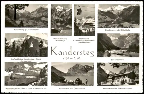 Ansichtskarte Kandersteg Umlandansichten Seilbahn Pfadfinderheim 1955
