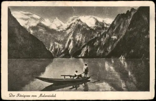Ansichtskarte Schönau am Königssee Königssee Boot 1929