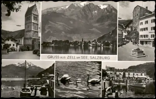 Ansichtskarte Zell am See Ortsansichten Mehrbild Stadt Plätze 1961