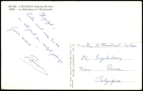 CPA Lourdes Lorda Kirche / Basilique Menschenmassen 1968