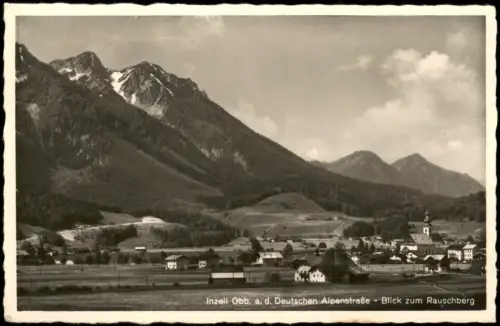 Inzell Oberbayern Deutsche Alpenstraße Blick zum Rauschberg 1951