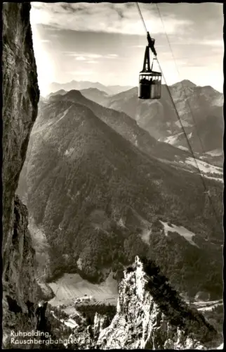Ansichtskarte Ruhpolding Rauschbergbahn Seilbahn Fotokarte 1962