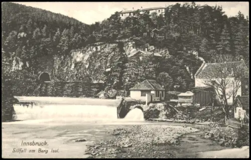 Ansichtskarte Innsbruck Sillfall am Berg Isel. 1914