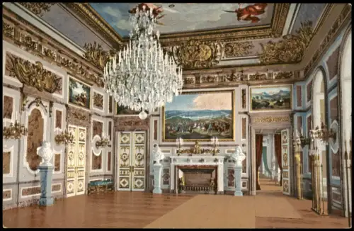 Ansichtskarte Chiemsee Herrenchiemsee Schloss Hartschiersaal 1914