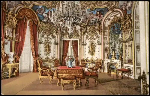 Ansichtskarte Chiemsee Herrenchiemsee Schloss Speisezimmer 1914