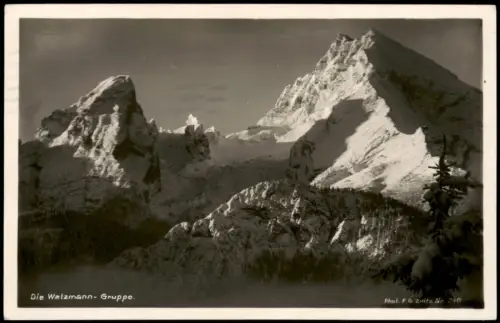 Ansichtskarte Berchtesgaden Umland-Ansicht Alpen Die Watzmann-Gruppe 1934