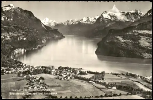 Ansichtskarte Brunnen SZ-Ingenbohl Blick über den Vierwaldstättersee 1962