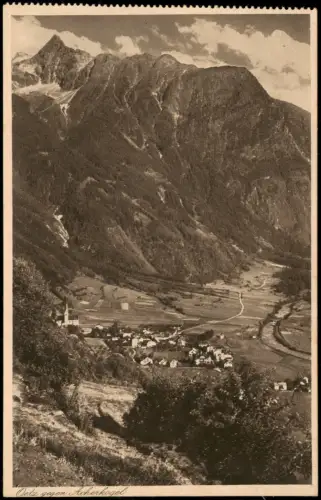 Ansichtskarte Oetz Ötz Tirol Stadt gegen Acherkogel 1928