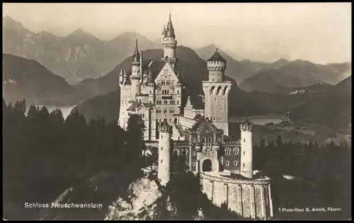Ansichtskarte Schwangau Schloss Neuschwanstein - Fotokarte 1926