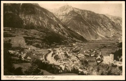 Ansichtskarte Landeck (Tirol) Schloss gegen Silberspitze 1928