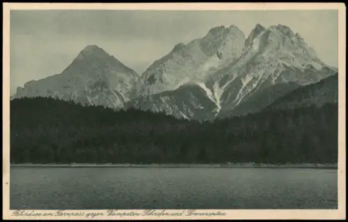 Ansichtskarte Biberwier Blindsee am Fernpass gegen und Sonnenspitze 1928