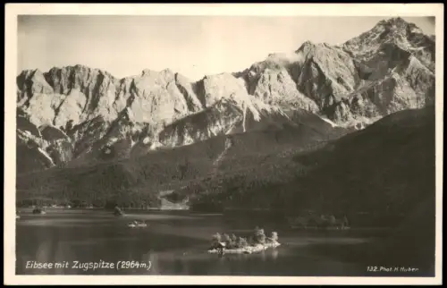 Ansichtskarte Garmisch-Partenkirchen Eibsee mit Zugspitze 1934