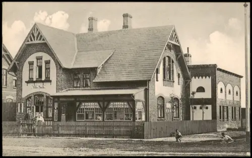 Ansichtskarte  Hausfassade Villa Paula Postkarte 1914