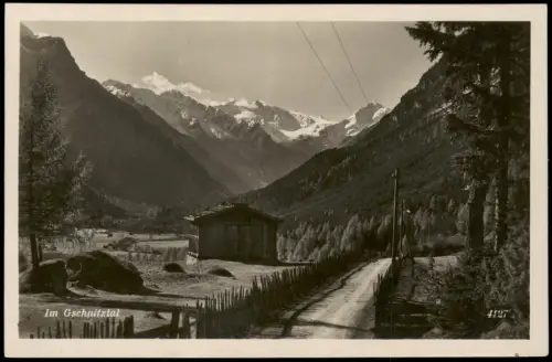 Ansichtskarte Gschnitz Tirol Gschnitztal Hütte - Fotokarte 1932