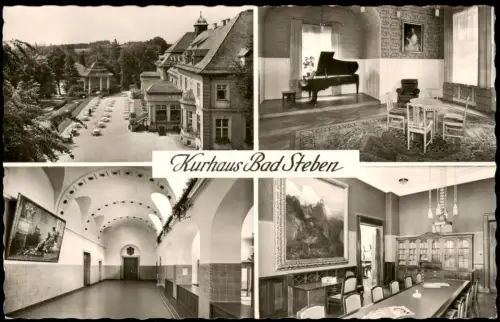 Ansichtskarte Bad Steben Kurhaus mit Innenansichten 1962