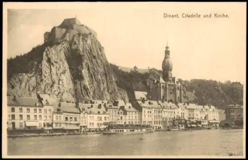 Postkaart Dinant Dinant Citadelle und Kirche. 1922