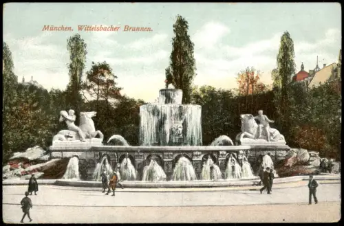 Ansichtskarte Bayreuth Wittelsbacherbrunnen 1908