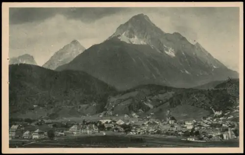 Ansichtskarte Mittenwald mit Wetterstein und Öfelekopf 1928