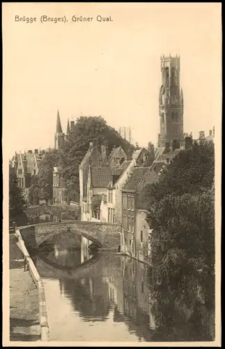 Postkaart Brügge Brugge | Bruges Grüner Quai. 1922