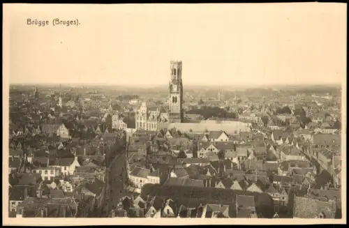 Postkaart Brügge Brugge | Bruges Blick über die Stadt 1922