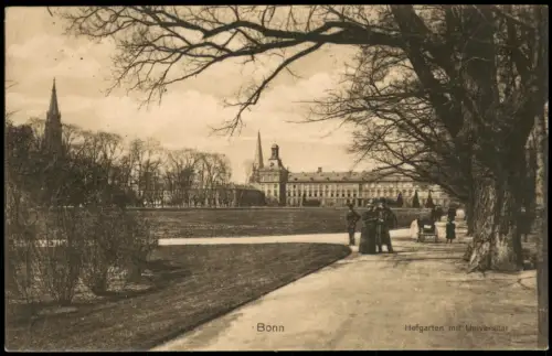 Ansichtskarte Bonn Hofgarten mit Universität Kinder 1910