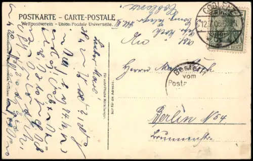 Ansichtskarte Ehrenbreitstein-Koblenz Rheinthal mit dem deutschen Eck. 1906