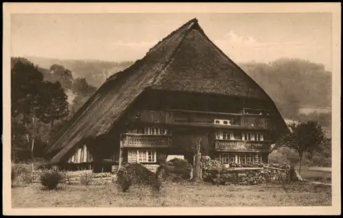 Ansichtskarte Gutach (Schwarzwaldbahn) Ältestes Bauernhaus 1927