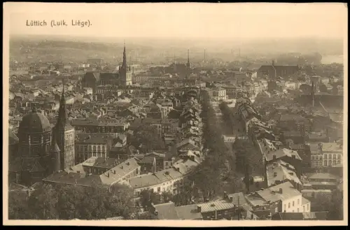 Postkaart Lüttich Luik Lîdje Panorama 1922